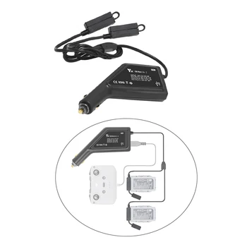 

Fast Car Charger for DJI Mavic Air 2 Intelligent Battery and Remote Controller Car Connector Charging Hub Adapter with USB Port