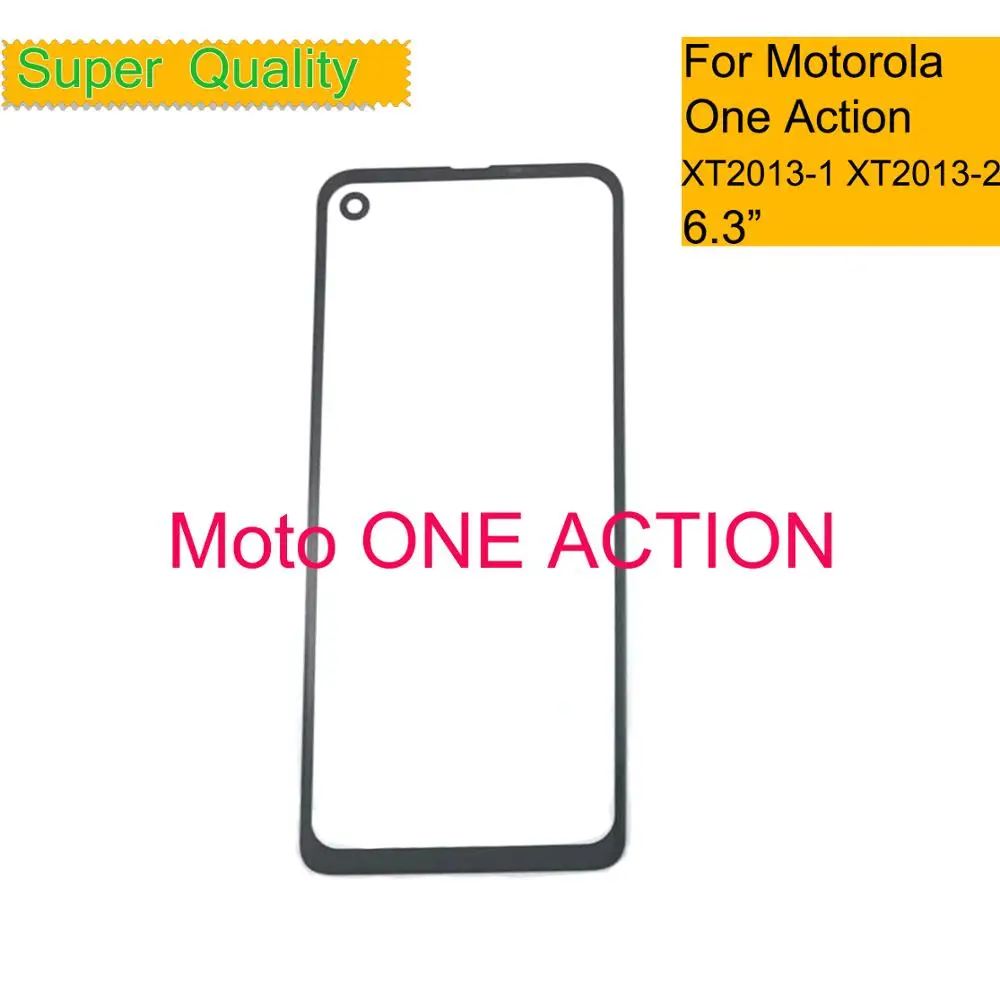 

10Pcs/Lot For Motorola Moto One Action XT2013 Touch Screen Front Outer Glass Panel Lens For Moto One Action LCD Front With OCA