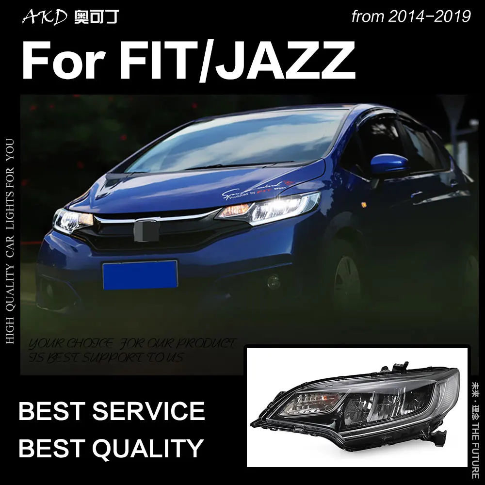 АКД Автомобиль Стайлинг фара для Honda Fit фары- Джаз светодиодный фары DRL Ангел глаз Hid биксенон авто аксессуары