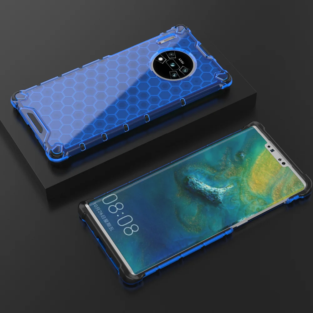 Противоударный защитный чехол для huawei mate 30 30Pro, чехол с Сотами, прочный прозрачный чехол для huawei P30 P30Pro, Гибридный Силиконовый чехол