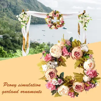 

Home Decoration Peony Artificial Flowers Wreaths Door Simulation Garland Quality Home Perfect For Wedding Party A0A3
