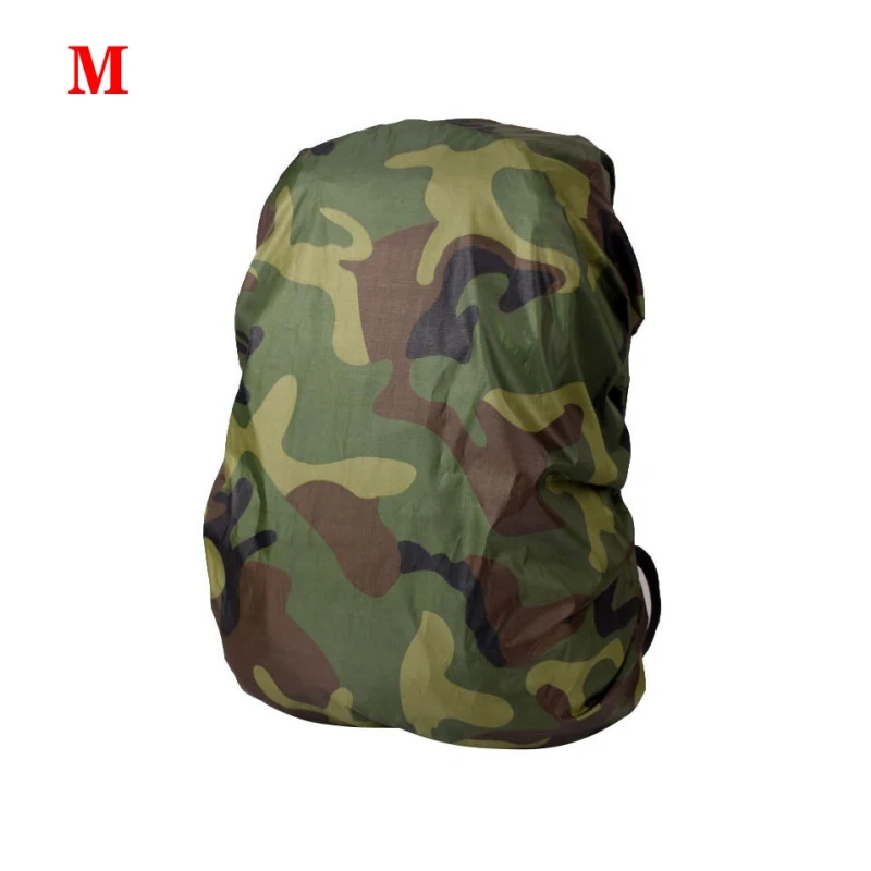 Camouflage Backpack Cover Waterproof Dust-resistance Rucksack Cover For Outdoor Camping Travel Hiking Climbing baghot - Цвет: Army green-M