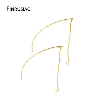 

Creative Earring Making Supplies 14K Gold Plated Long Earwire Earrings Hooks DIY Earring Findings Accessories