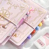 Cute Pink Sakura Anime Loose-leaf Diary Notebook Colorful Pages Spiral 6 Holes Binder Notebook Journals Planner Stationery Set ► Photo 2/6