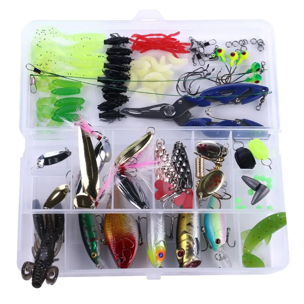 

110PCS/Set Multiple Sizes Soft Fishing Lure Bait Fishing Accessory