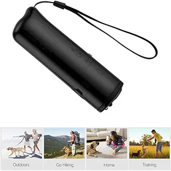 

Ultrasonic Dog Repeller Electronic Anti Barking Stop Bark Handheld 3 in 1 Pet Dog Trainer WHShopping