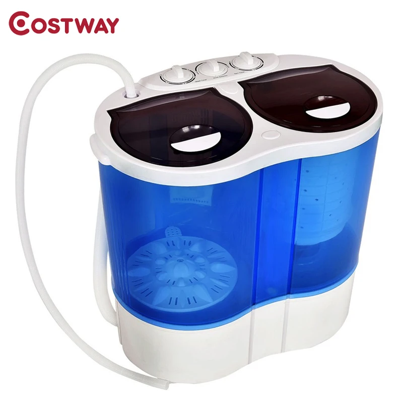 

COSTWAY 8 lbs Portable Mini Compact Twin Tub Washing Machine Washer Spinner EP24122