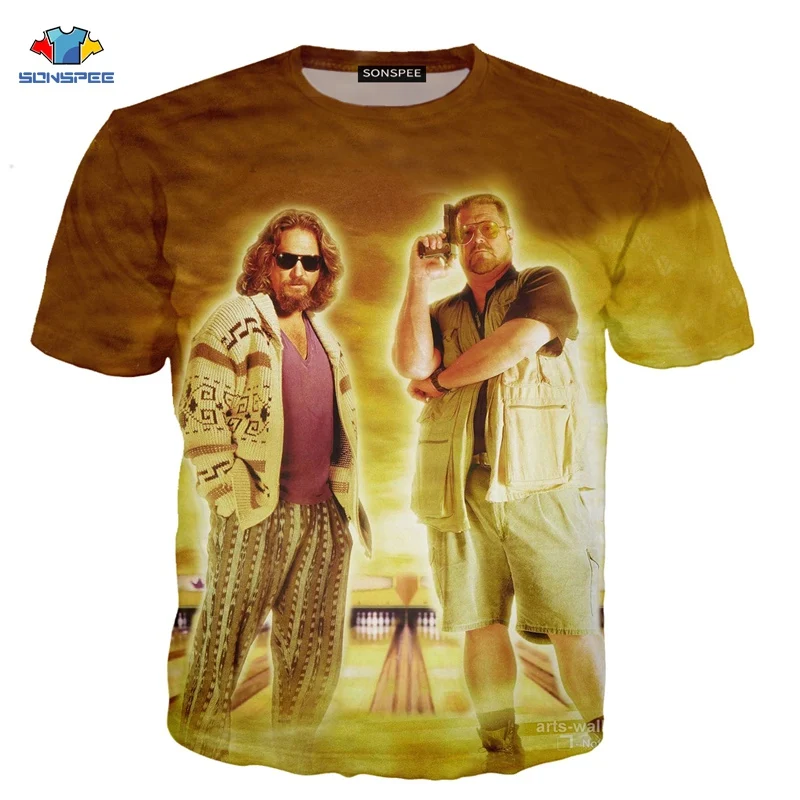 18 SONSPEE The Big Lebowski Harajuku 3D печатных мужчин и женщин одежда Хип Хоп футболка унисекс короткий рукав Уличная пуловер XK117c - Цвет: 18