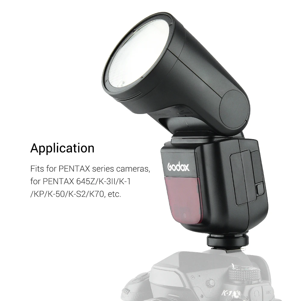 Godox V1P On-camera Flash Speedlite с круглой головкой Flash 2,4G Беспроводная система X с X2T-P ttl Flash Trigger для PENTAX 645Z K-3II