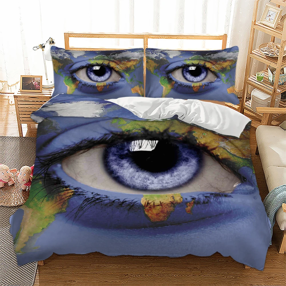 

View on world Map Bedding set 3D Print Duvet Cover Pillowcase Twin queen king size Bedclothes Bed linen 3pcs home textiles