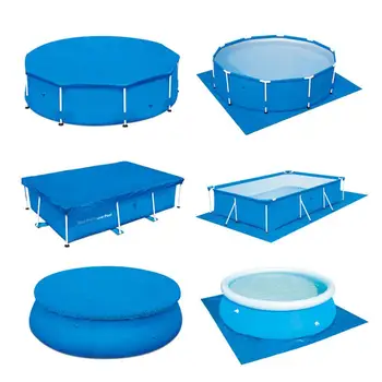

1pcs Large Size Dustproof Pool Sunshade Cover And Ground Mat For Inflatable Swimming Pool Paddling Pool