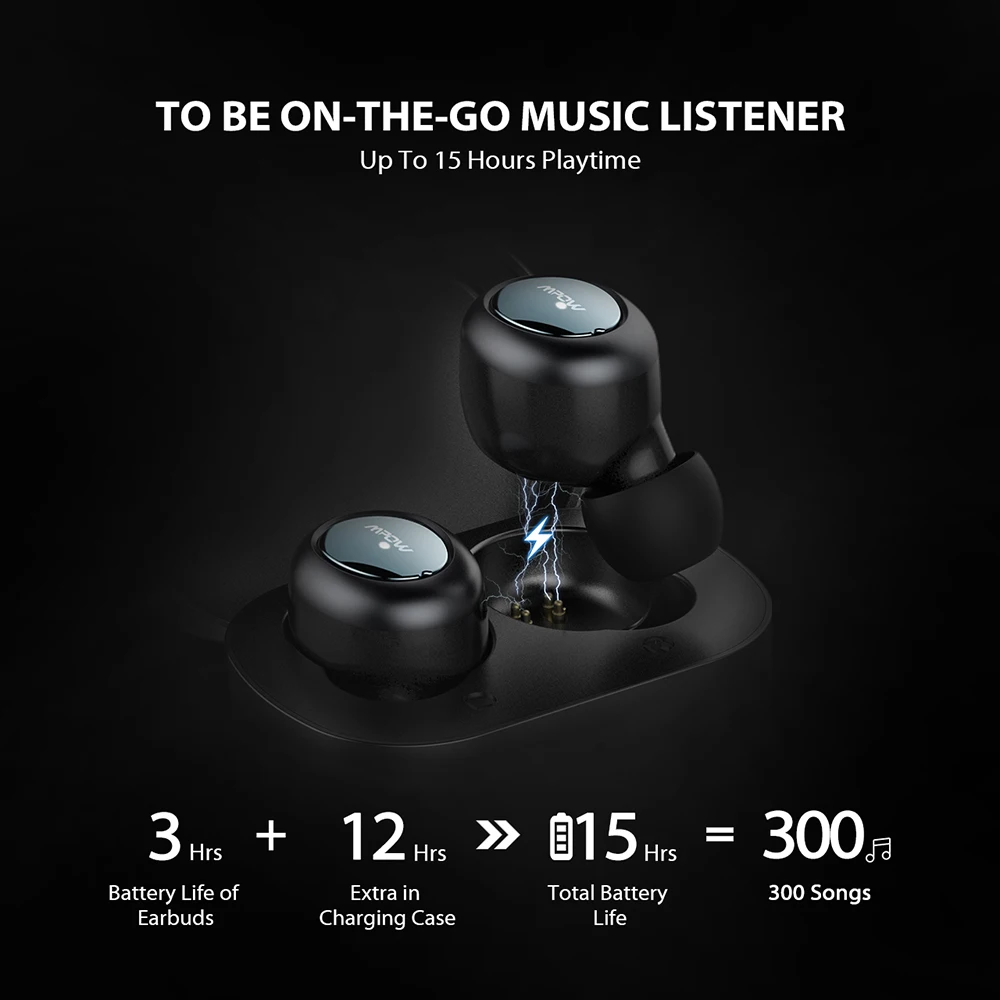 Mpow T2 беспроводные наушники Bluetooth 5,0 TWS наушники вкладыши стерео наушники с микрофоном зарядный чехол для Iphone 11 huawei P30 Lite