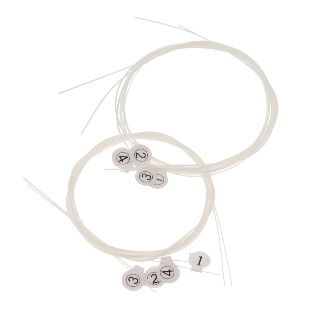 2 Sets White Nylon Ukulele Strings for Ukulele Replacement Accessories