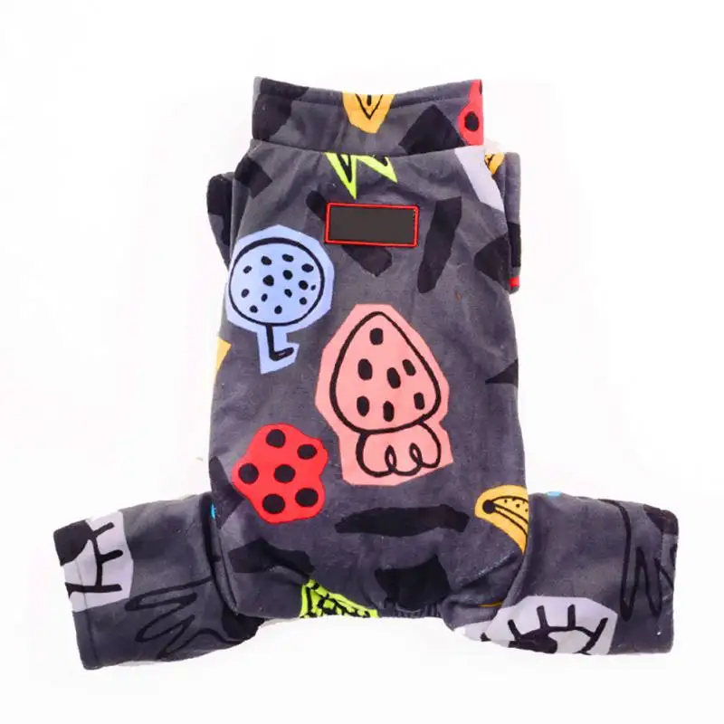 Dogs Winter Thickened Warm Coat Print Costume Dogs Fashion Comfortable Coats Jackets