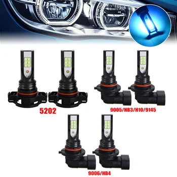 

2pcs H1 H3 H4 H7 H11 9005 9006 H15 P13W 5205 Car Headlight CSP LED Bulbs 55W 10000LM Blue Car Fog Light Bulbs