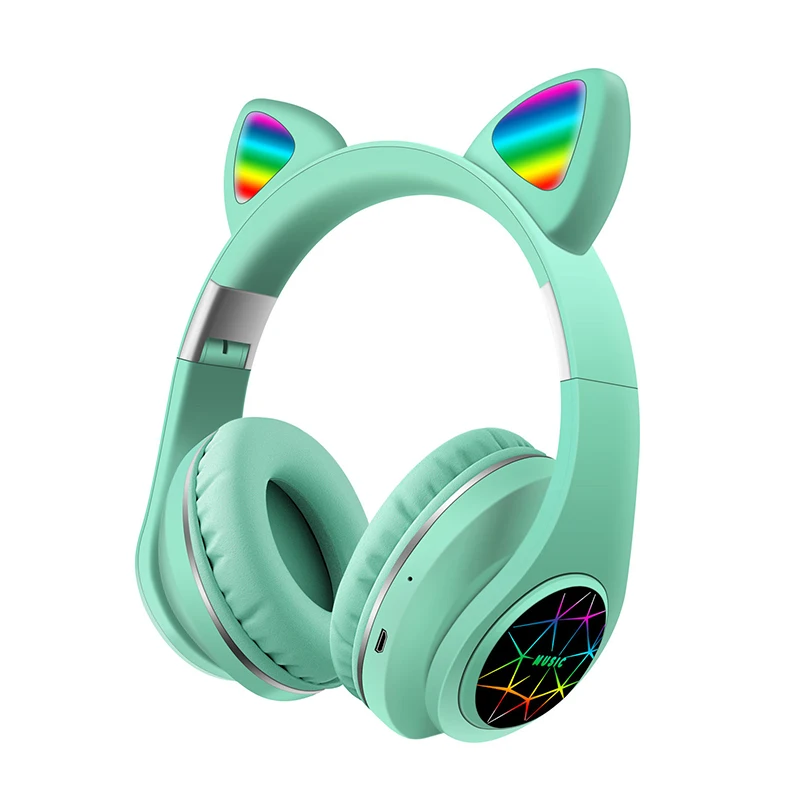NEW M2 Cat Ear Headset With LED Flash Light Bluetooth 5 0 Young Bluetooth Headset With Mic Hands free Child Childrens Gifts