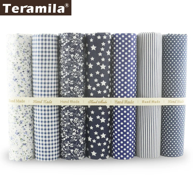 7 Pieces Simple and Plain Color Series Soft 100% Cotton Fabric Fat Quarters Kinds Design Quilting Cloth Scrapbooking Sets Sewing|cloth