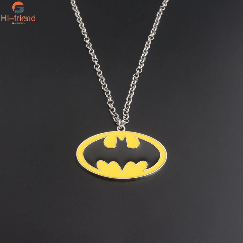 

New Arrival Enamel Batman Necklace Hot Movie Superhero Jewelry Necklace Collares for Women and Men High Quality Metal Kolye