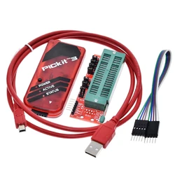 PICKIT3 PIC KIT3 PICKIT 3 programmeur de programmation hors ligne PIC microcontrôleur puce monopode + PIC programmeur adaptateur siège 