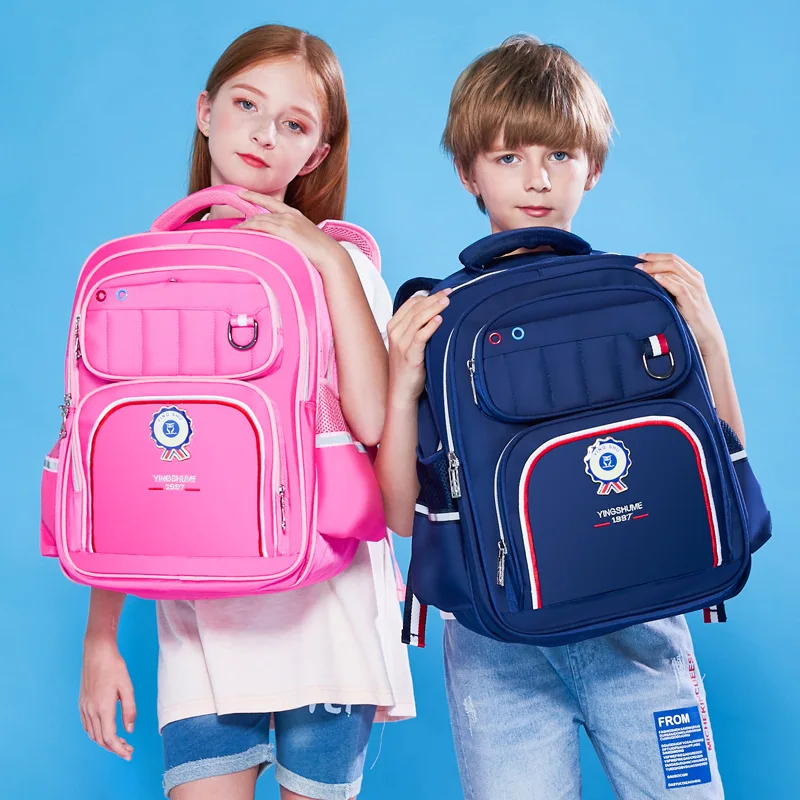 

British Style Children's Backpack New Large Capacity Waterproof Reflective Elementary School Schoolbag For Boys And Girls Bags