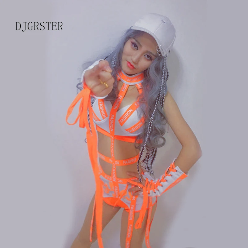 DJGRSTER Women Ladies Fashion Design Dance Bodysuits Hiphop Dance Clothes Dance Costume Jazz Girls Singer Stage Performance Wear (5)