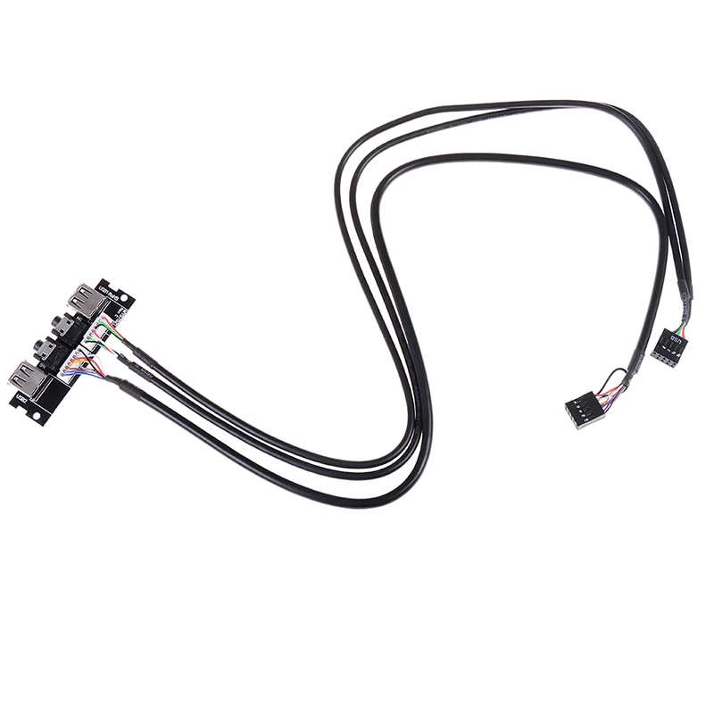 1*Audio Cable PC Computer Case PCB Front Panel USB 2.0 Audio Port Mic Cable Motherboard Connection
