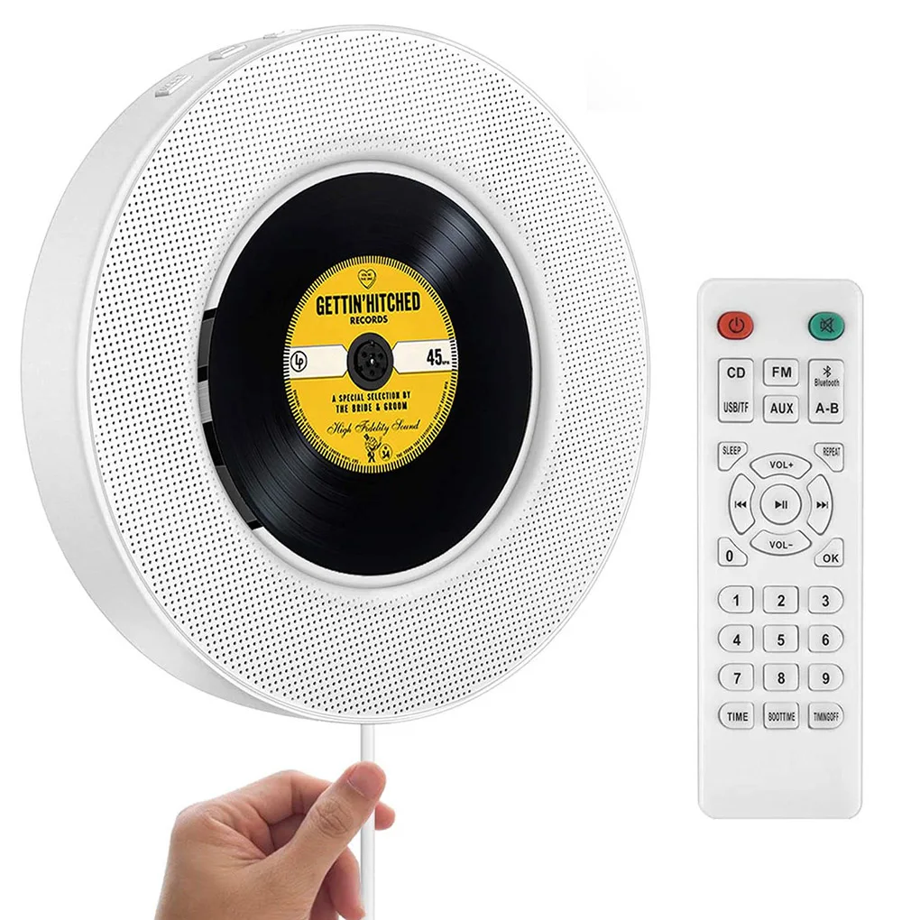 Портативный настенный CD проигрыватель Bluetooth usb MP3 WMA AUX аудиовход|CD-плееры| |