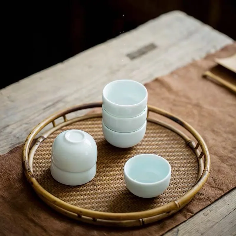 Japanese-Style Kung Fu Cup Creative Teacup Ceramic Celadon Shadow Green Puɾr Tea Single Teacups | Дом и - Цена: 521,30 - 1 861,64 руб.