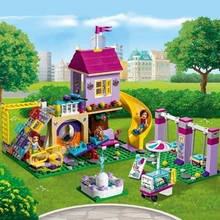 341 шт., для девочек, совместимы с Legoinglys Friends Heartlake City, игровая площадка, строительные блоки, кирпичи, развивающие игрушки для девочек