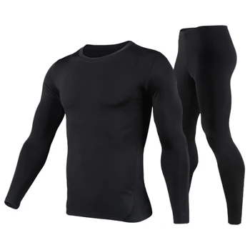 

HEROBIKER Motorcycle Thermal Underwear Set Men's Motorcycle Skiing Winter Warm Base Layers Tight Long Johns Tops & Pants Set