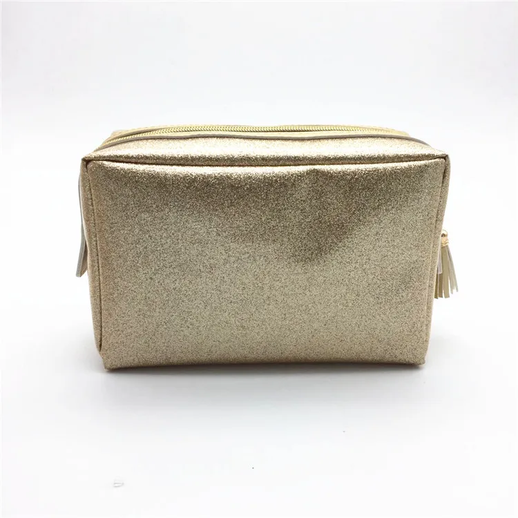 Manufacturers Direct Selling Glitter Cosmetic Bag Large Capacity Storgage Bag Zipper Pu Waterproof WOMEN'S Bag Tassels Decoratio