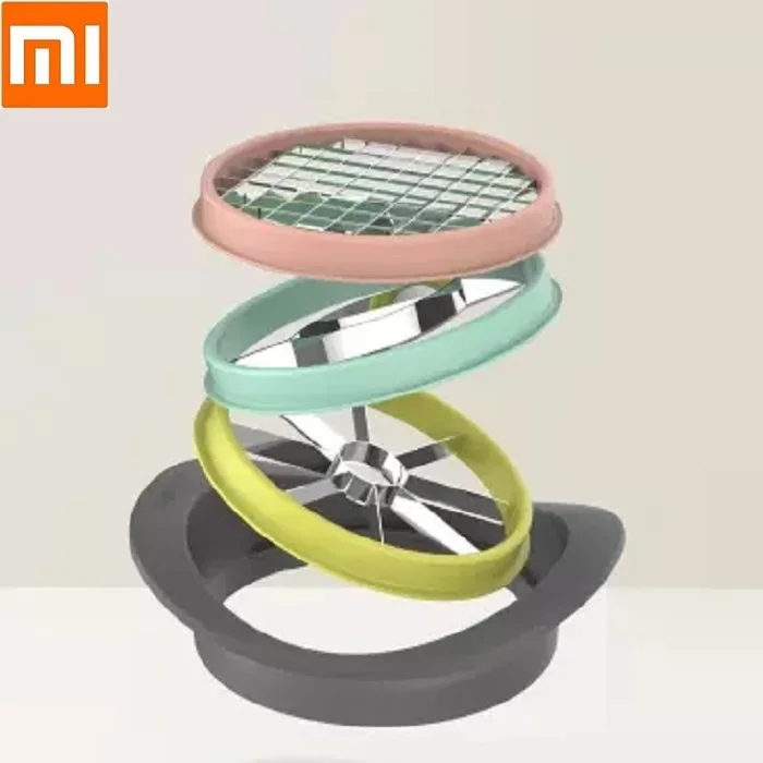 

Xiaomi Three-in-one fruit slicer Easy to clean Stackable Kitchen Accessories Sharp Slicer Fruit Cutter For fruit platter