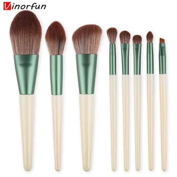 

8pcs Makeup Brushes Set shadow Foundation Powder Make Up Brush Blush Wood Handle Concealer High Quality Beauty Tools highlighter