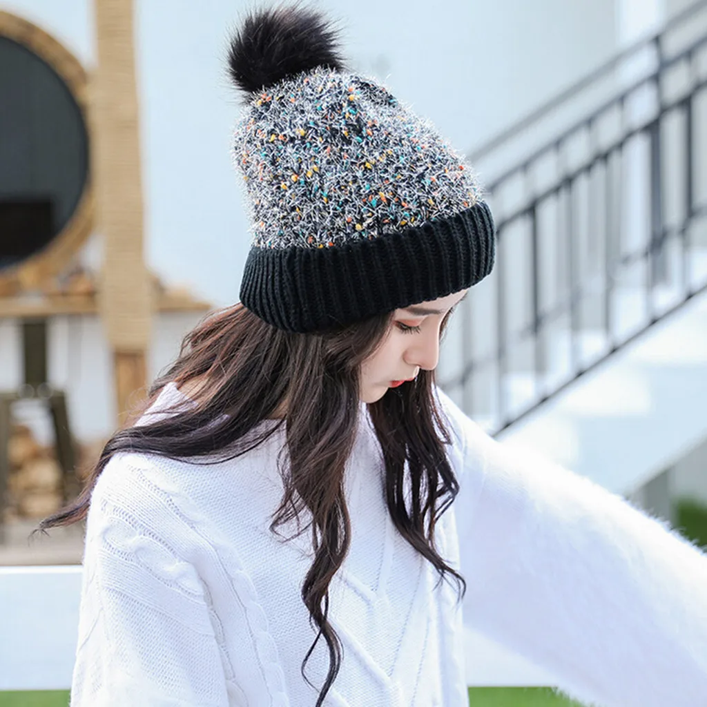SAGACE унисекс зимняя утепленная в плюшевой шляпе теплая шапка пушистый шар для женщин леди теплая шапка с ушками эффективная и дышащая