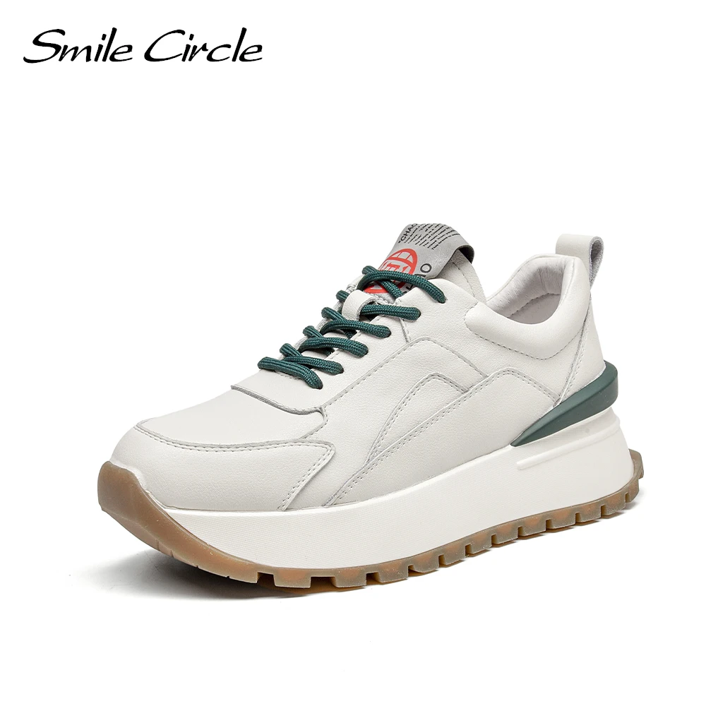Glimlach Cirkel Vrouwen Sneakers Platte Platform Schoenen Lente Mode Ronde  Neus Comfortabele Dikke Onderkant Dames Schoenen|Women's Vulcanize Shoes| -  AliExpress