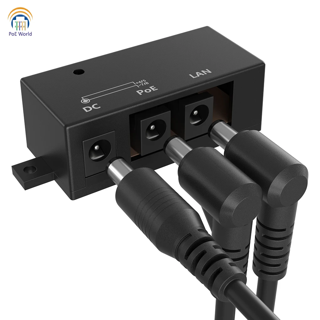 12V 65Watt 802.3bt Active PoE Splitter Gigabit Ultra PoE++ 4-Pair 1000Mbp  5.5A