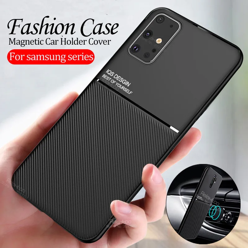 Магнитный автомобильный держатель чехол для samsung s20 Ultra s10 plus s9 note 10 a51 a71 a21 a30s a50s a10