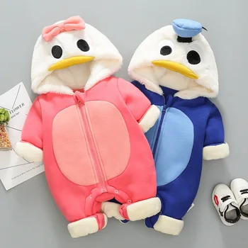 

Winter Baby Romper Overalls For Kids Outerwear 2019 Fashion Cotton Cartoon Warm Newborn Romper Infant Clothing Baby Boy Jumpsuit