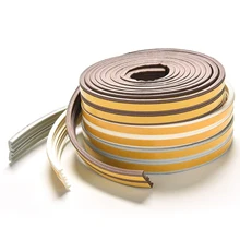 5 м самоклеющиеся E тип двери окна пена уплотнение полосы звукоизоляция предотвращения столкновения резиновые уплотнительные полосы стикер