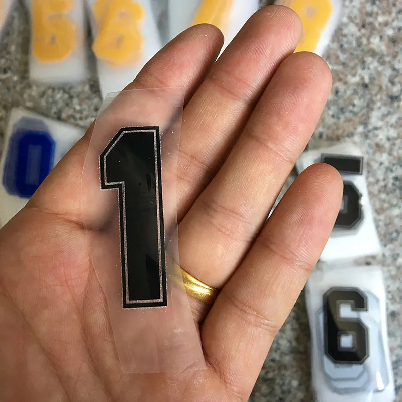 5cm-1 Черные цифры 0-9 термонаклейки 22см \ 8см \ 5 см название Спортивная тканевая наклейка Горячая теплопередача DIY термоклейкие для одежды сумка обувь - Цвет: 5cm-1