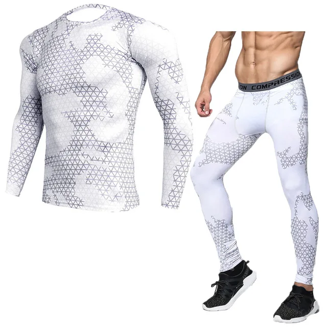 Compression sport suits fast drying sports sport sport men running clothes sets joggers training gym fitness training set 1
