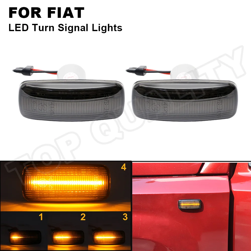 2PCS Dynamic LED Side Turn Signal Blinker Indicator Light For Fiat Freemont 2011 2012 2013 2014 2015 2016 Marker Lamp | Автомобили и