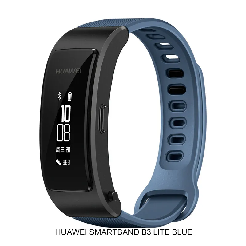 Смарт-браслет Huawei talkband B3 Lite Bluetooth гарнитура ответ/конец вызова Запуск прогулки сон Авто трек сигнализация сообщение - Цвет: HUAWEI B3 LITE BLUE