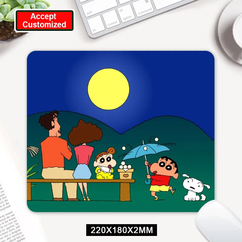 Полная распродажа Crayon Shin-chan компьютерный игровой планшет, коврик для мышки коврик нескользящий коврик для мыши подставка под руку для ПК ноутбука настольный компьютер - Цвет: 22x18cm