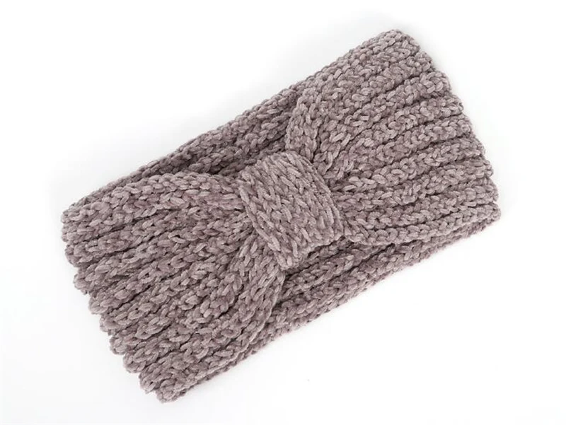 Bohemian Bezel Knitting Warm Winter Autumn Elastic Headband Headwear Cross Bow Fashion Women Girls Headhoop Hair Accessories