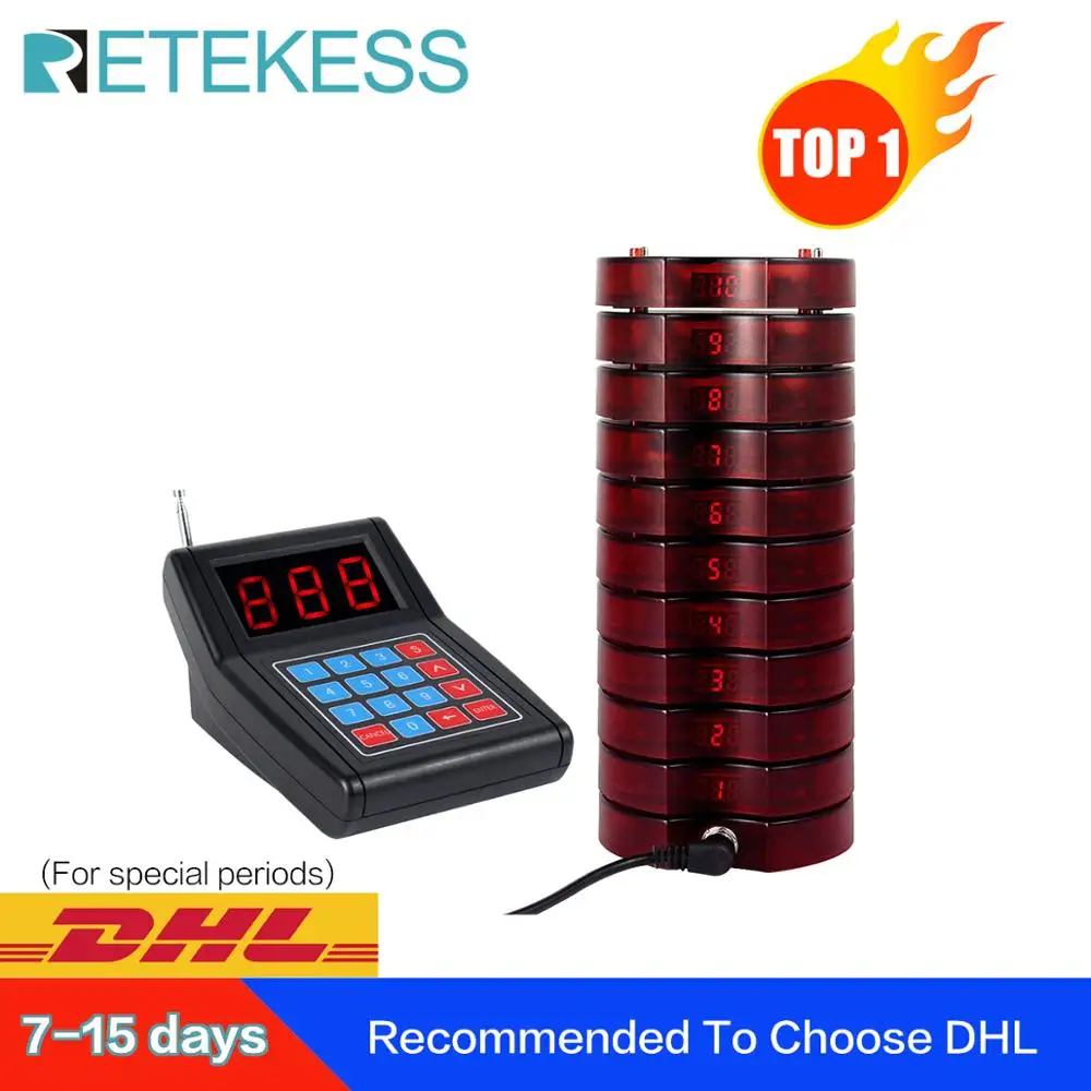 Retekess Su 668 Pager Restaurant Wireless Calling System Waiter Retekess Su 668 Pager Restaurant