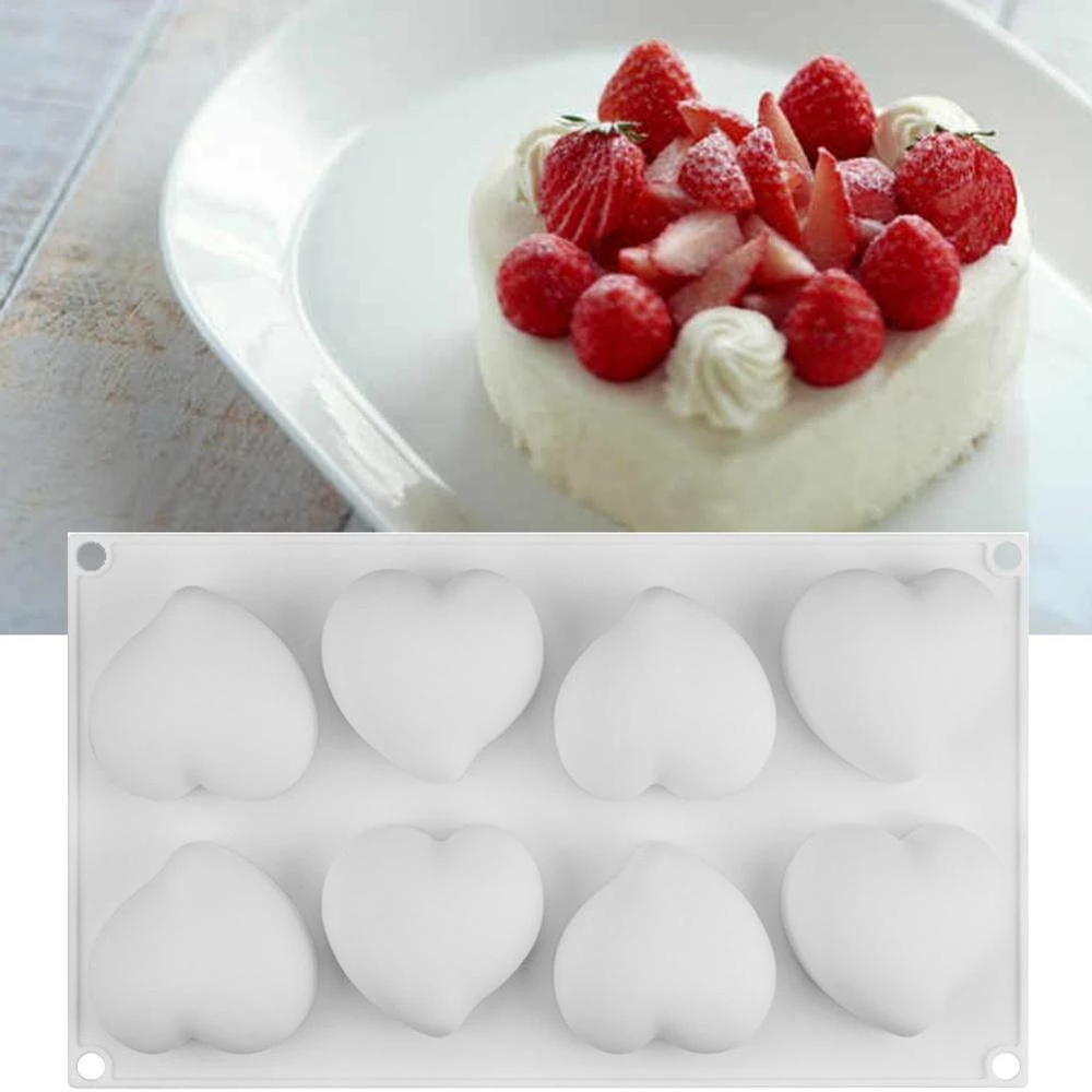 Moule En Silicone 3d En Forme De Cœur Pour Gateau En Mousse Outils De Decoration De Gateaux Ustensiles De Cuisson Moules A Dessert Bo Aliexpress