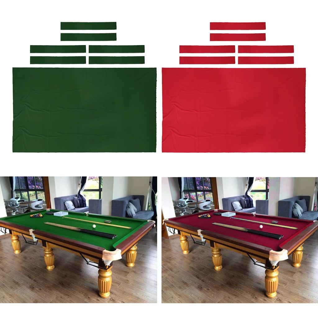 

2pcs Professional Billiard Pool Table Cloth 9ft Pool Table Felt Strips Billiard Accessories
