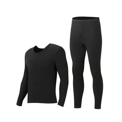 black m Xiaomi Instant me technology magic velvet Двусторонняя шлифовка толстое теплое нижнее белье Мужская и женская рубашка - Цвет: black m