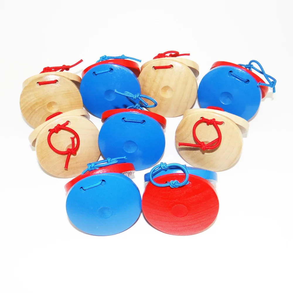 Wooden Castanets Orff Instruments Music Perception Infants Teaching yuan wu ban